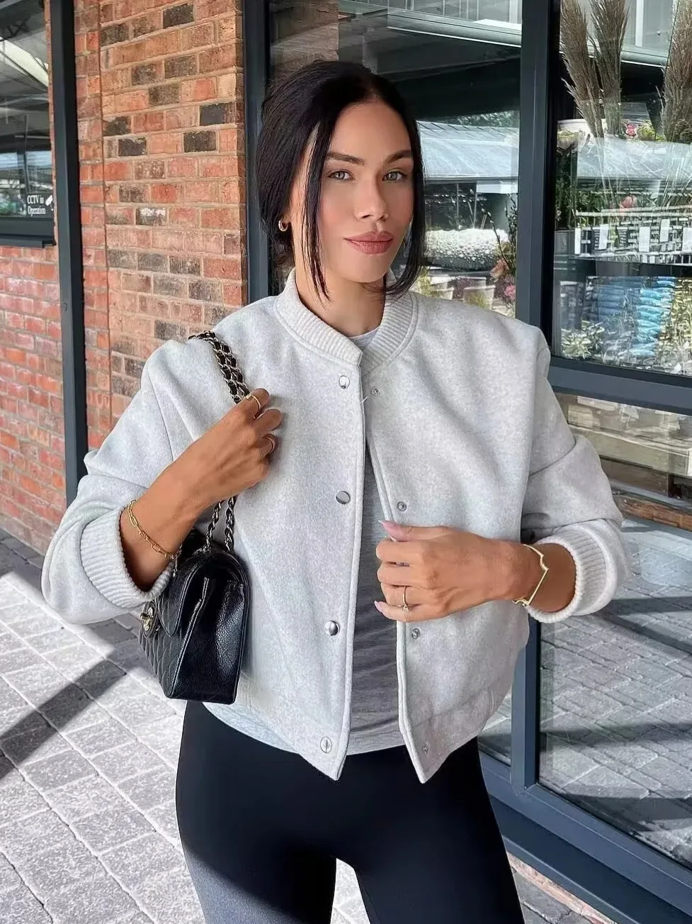 Sudadera con capucha de estilo americano con cuello levantado y felpa gruesa para mujer, chaqueta holgada versión coreana