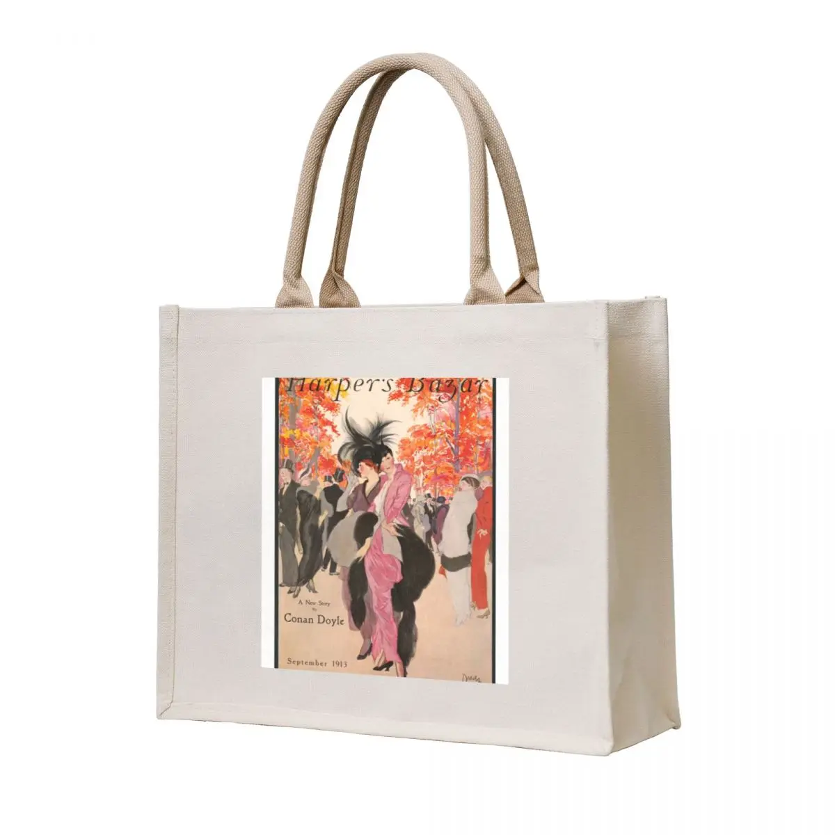 

Harper's Bazaar vintage fashion magazine cover Tote Bag Eco bag Portable shopping bag tote women shopper woman
