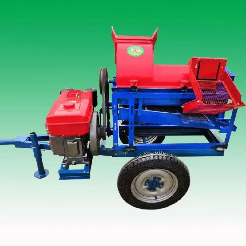 2025 다기능 탈곡기 옥수수 껍질 벗기는 기계 디젤 엔진 콩 농업용 옥수수 탈곡기