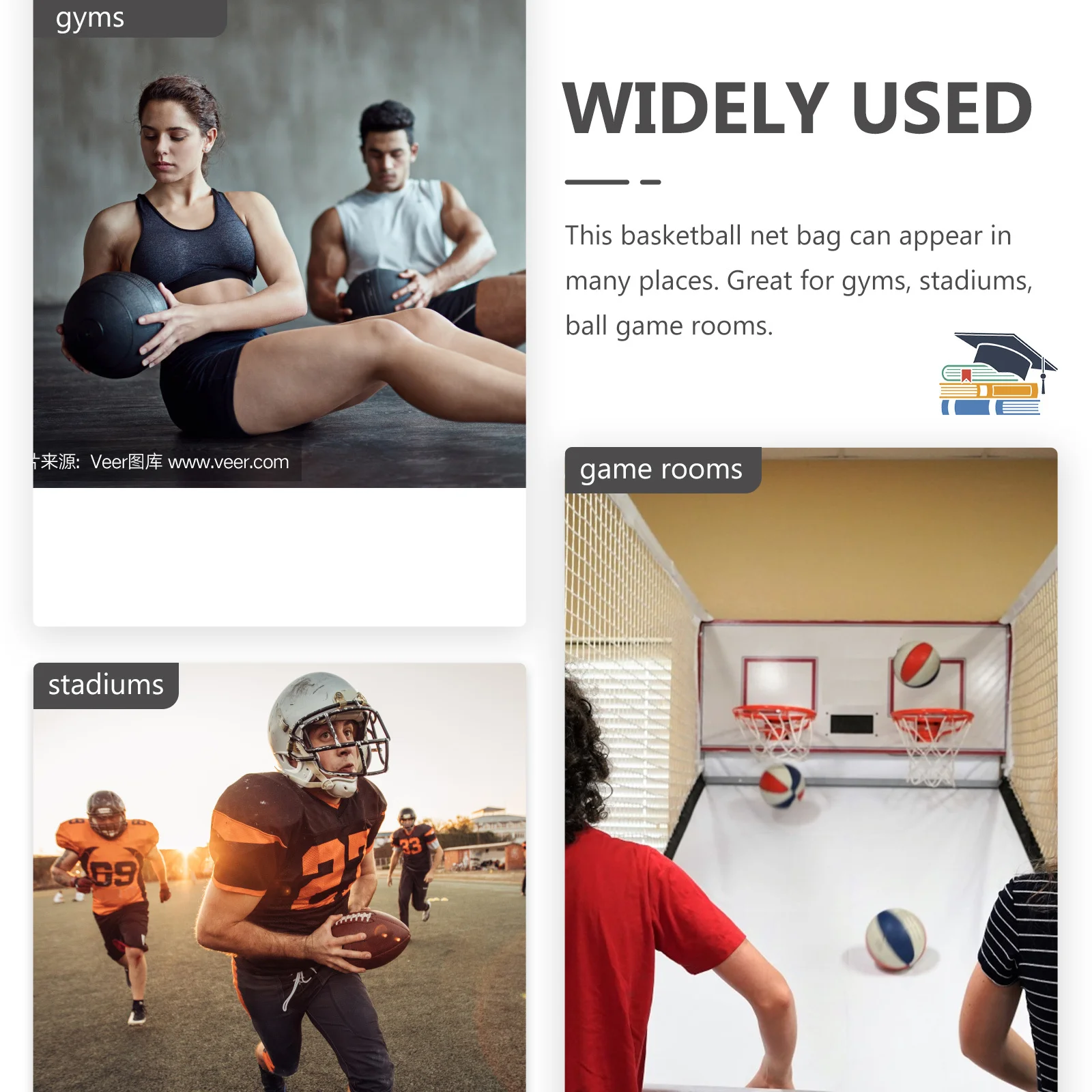 

2Pcs Basketball Mesh Net Reliable Sturdy Storage Solution for Various Balls Including Soccer Volleyball Basketball Mesh Net