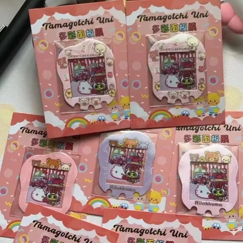 Новая защитная пленка Sanrio Tamagotchi Uni, лицевая панель, силиконовая наклейка Kawaii, милый защитный орнамент Hellokitty Tamagotchi, подарок