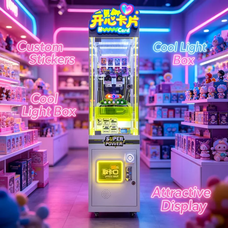 FL Pika Card Trading Push Machine, Prepaid Swipe Module, Coin‑Operated Game Gear for Indoor Arcade Shop Customized