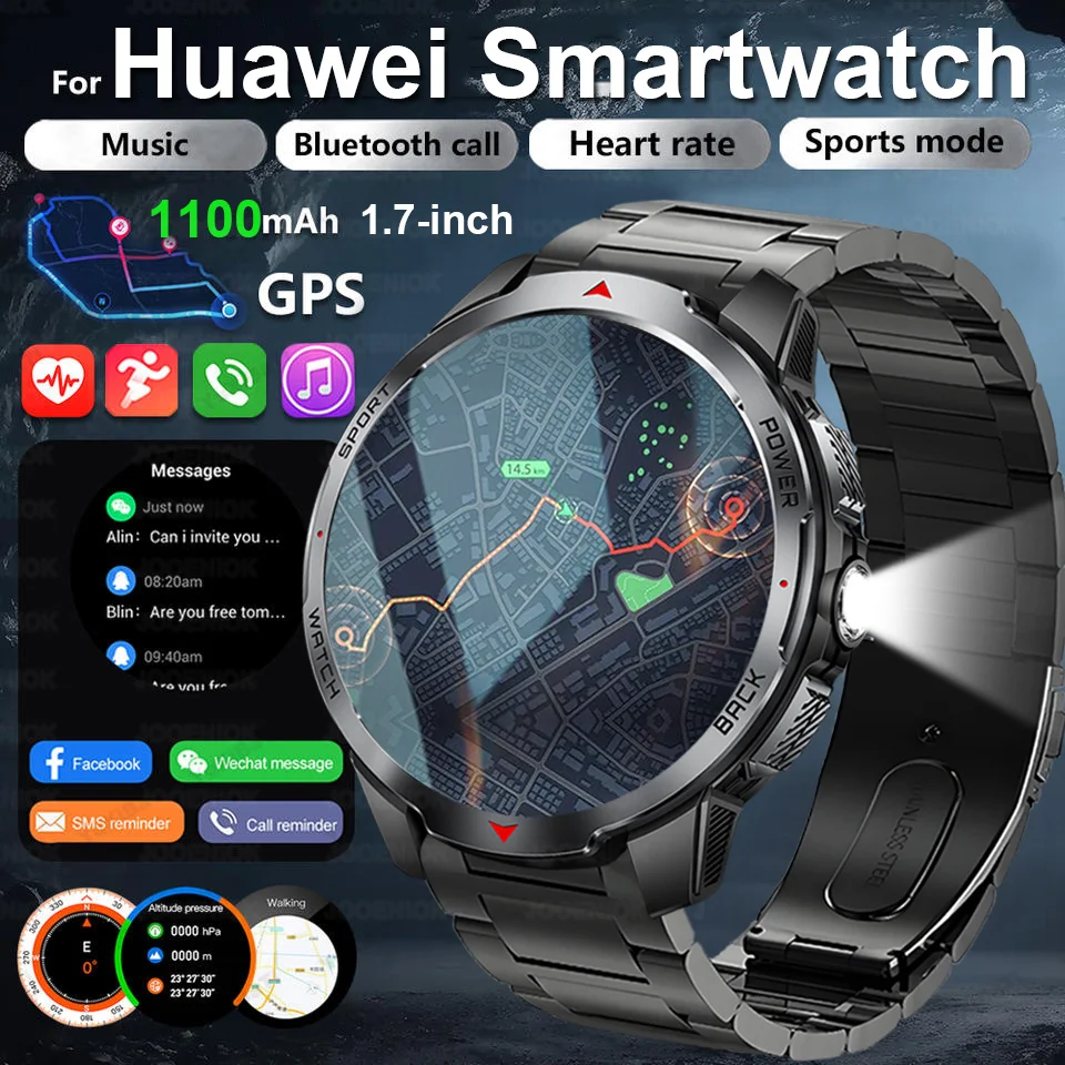 

2025New T-Rex3 Ultra 1100mAh Battery Smart Watch Men Compass Bt Call 3ATM Waterproof Sports tracker Outdoors Military Smartwatch