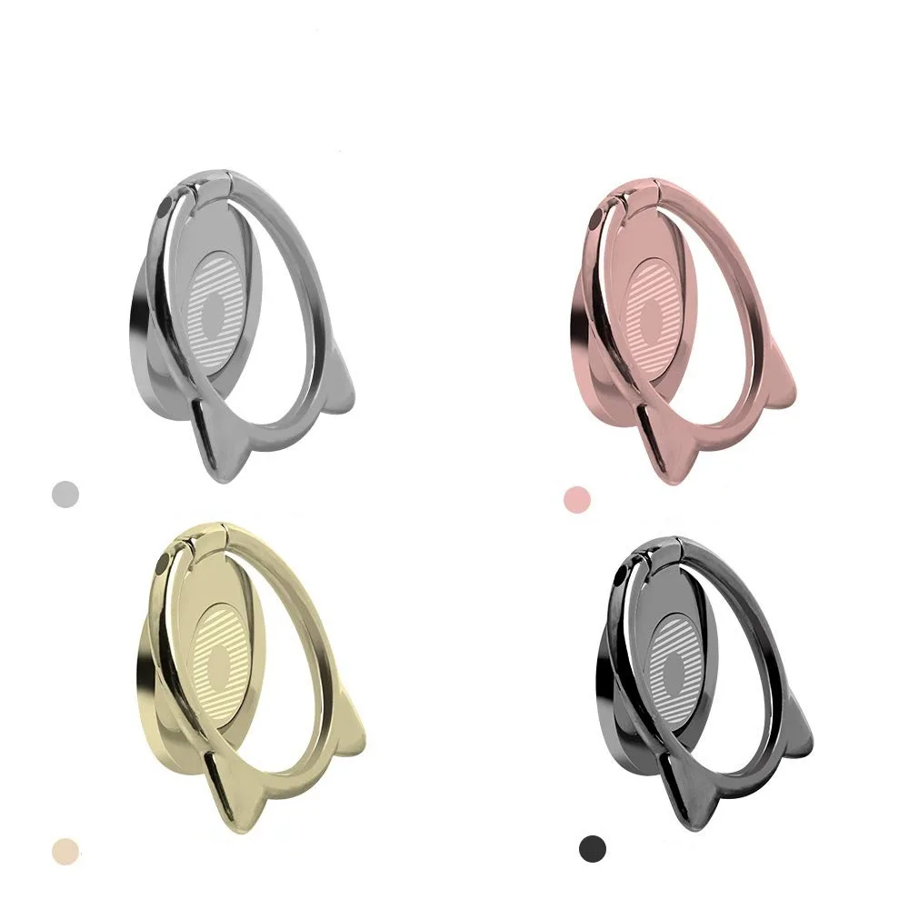 حامل حلقة إصبع القطة قابل للدوران 360 درجة، حامل هاتف مغناطيسي لهاتف iPhone Samsung Xiaomi Huawei Google Universal Metal Mount