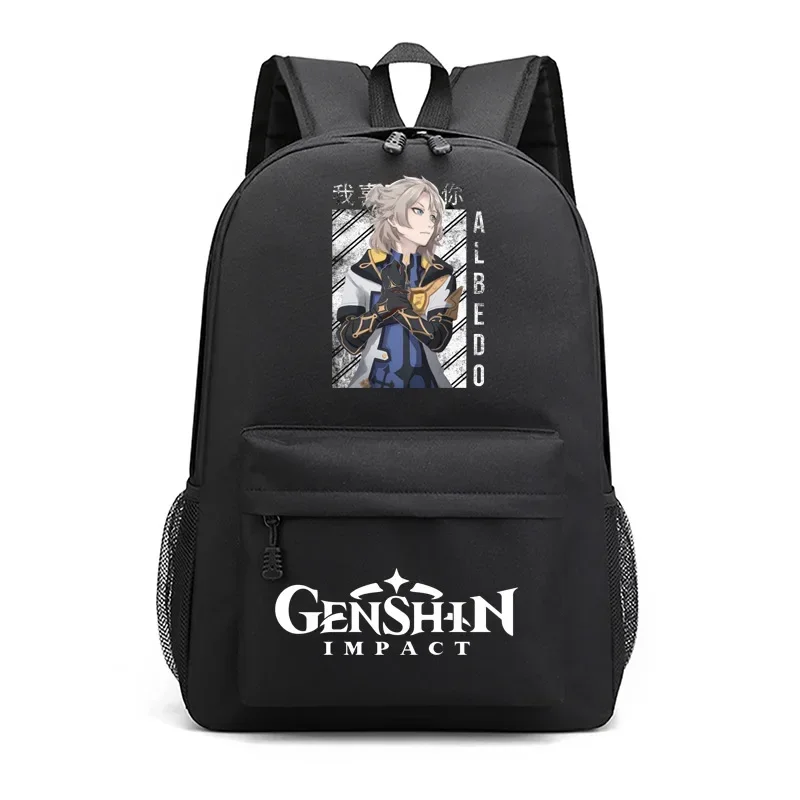 

Trendy Youthful Genshin Impact Student School Bags Notebook Backpacks Printed Oxford Waterproof Boys/Girls Funny Travel Bags