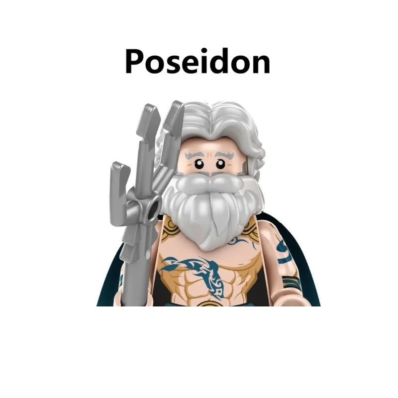 TP1044 Greek Mythology Medusa Poseidon Zeus Building Blocks Jesus Hades Athena Mini Action Figure Toys
