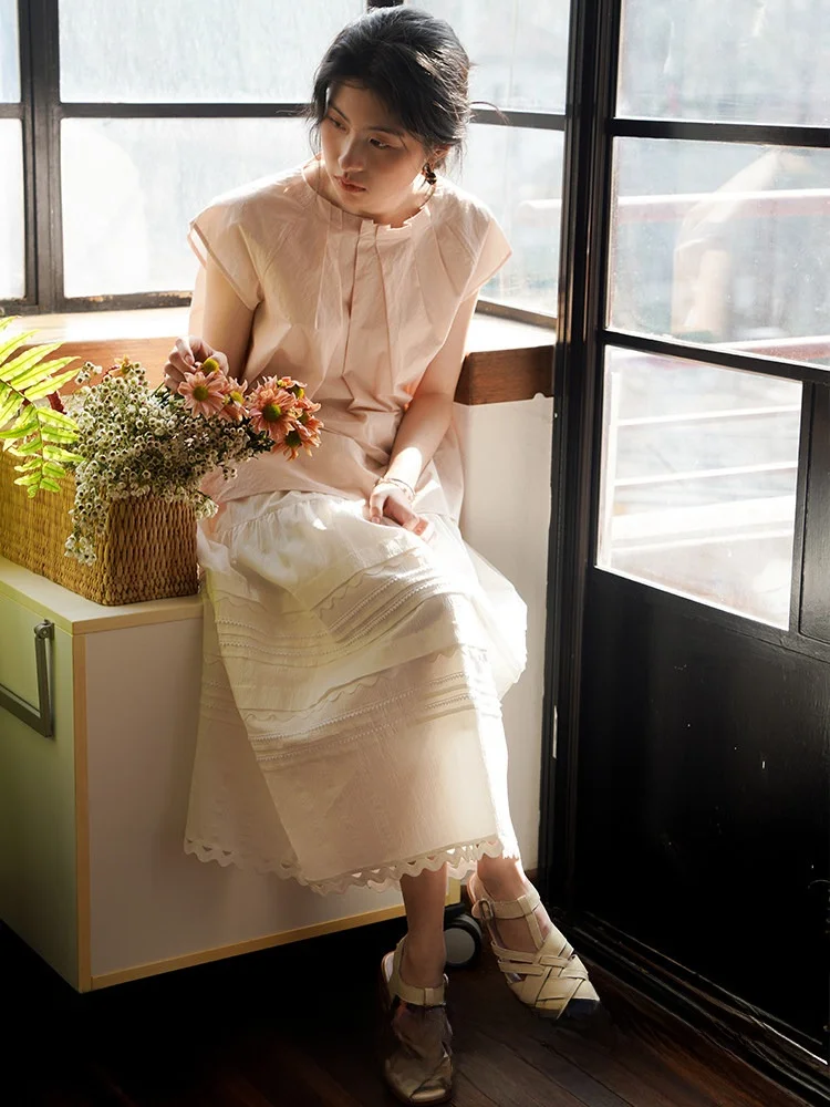 

Уникальная женская футболка Sli One Ment VI, летняя новинка 2025 года, с коротким рукавом, круглым вырезом, белая, 100% хлопок, топ