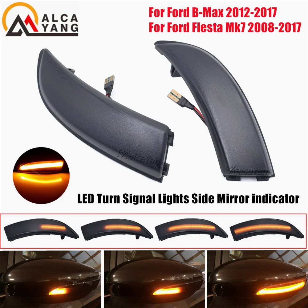 Dynamic Blinker For Ford Fiesta Mk7 2008-2017 LED Turn Signal Light Side Lamp for Ford B-Max Pair arrow