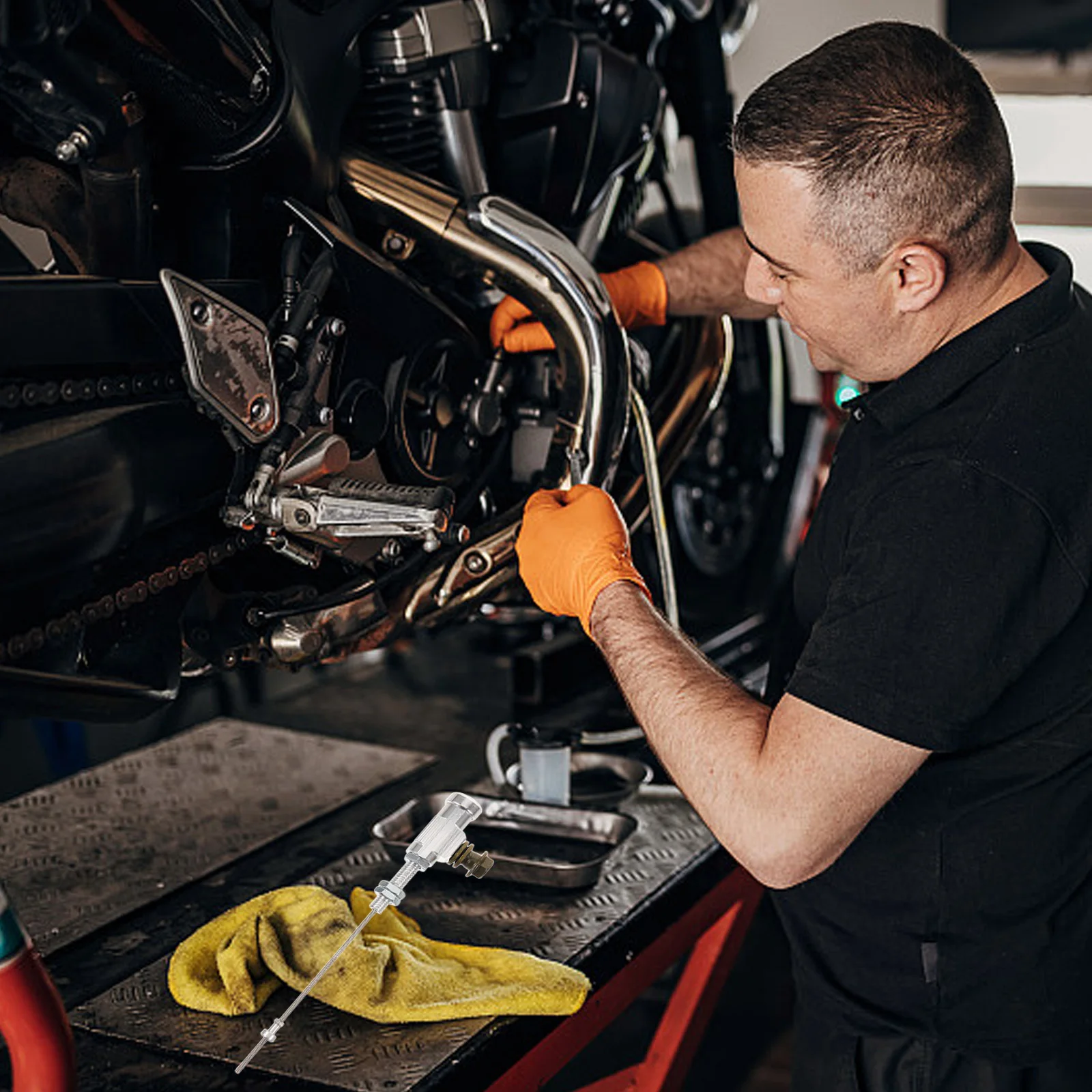 

Hydraulic Clutch Master Cylinder Rod Brake Pump Durable Alloy Material High Efficiency Performance for Motorcycle Atv