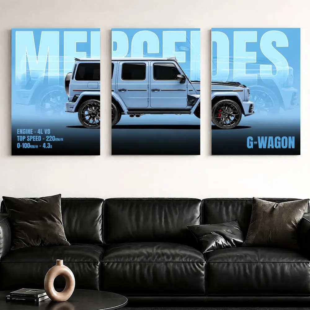 Stylish SUV Design Framed Wall Painting Ready to Hang Canvas Wall Art Poster for Bedroom Living Room Home Decor Gift