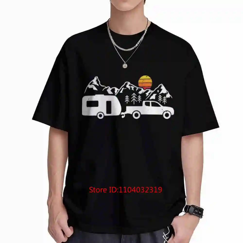 Motorhome Camping Caravan Short Sleeve Tee 100% Cotton T-Shirt