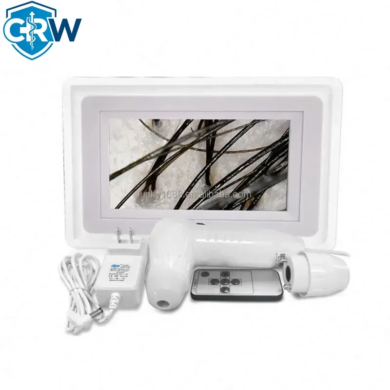 CRW Hair Scalp Test Device Scalp Analysis Machine With 50x and 200x Amplification Trispectral HD Detection