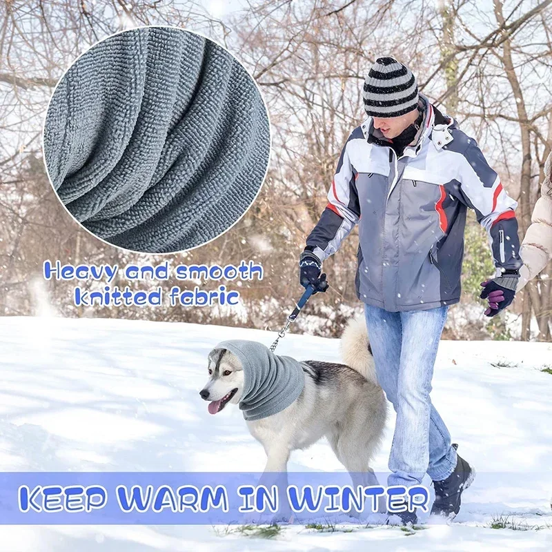 Dog Ear Muffs Noise Protection Hematoma Ear Wrap Upgraded Velcro Dog Headband For Anxiety Relief Warm Ear Cover Winter Hat