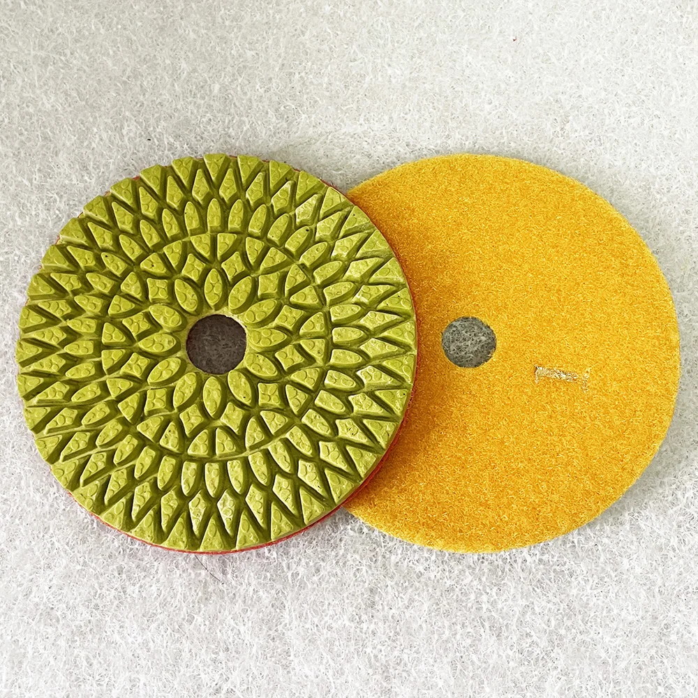 5Pcs 5-Steps Diamond Polishing Pad Flexible Wet Use Premium Diamond Polishing Tool For Grinding Marble Granite Concrete Floor