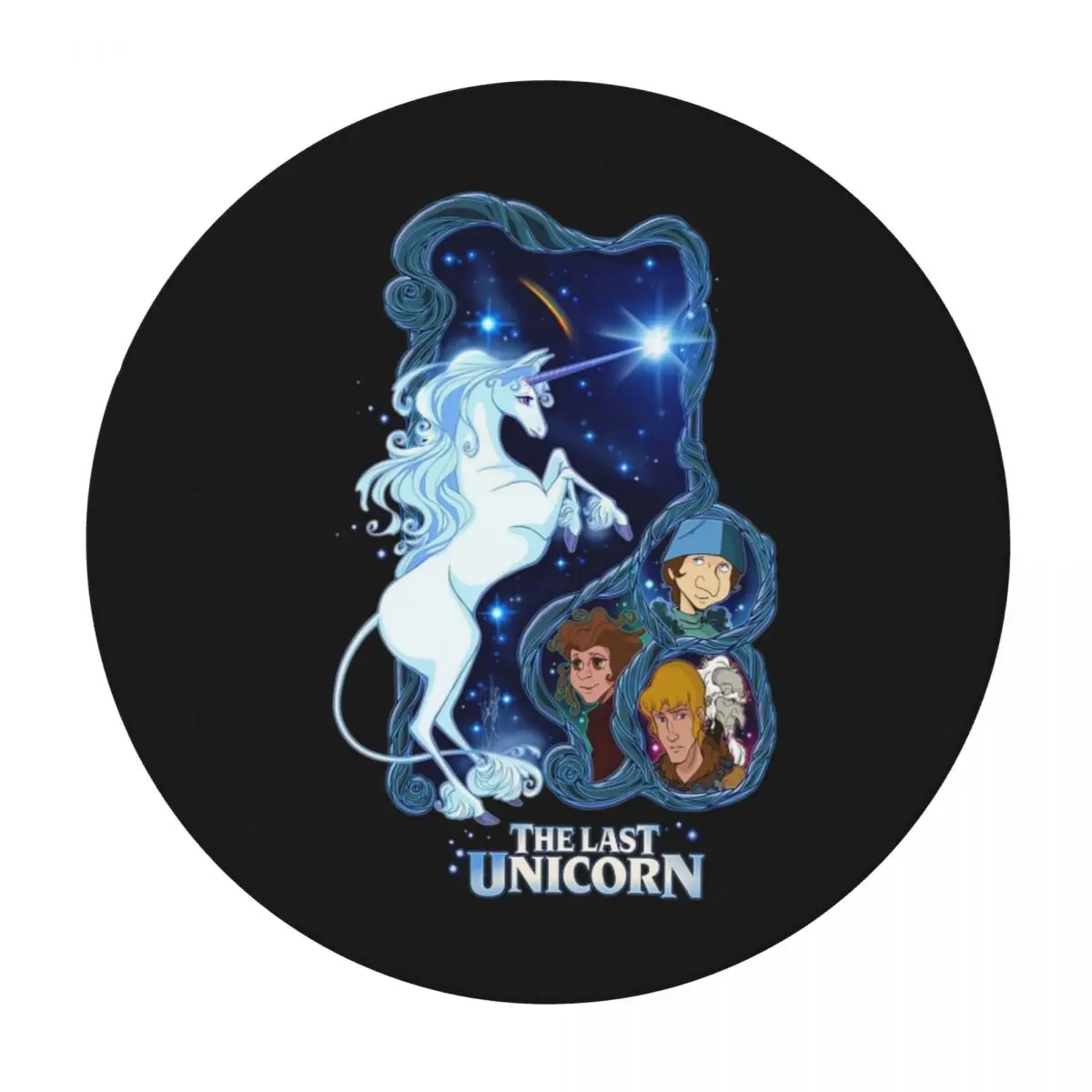 The Last Unicorn Waterproof Round Tablecloth Oilproof Table Cloth for Kitchen Events Dining Table Cover