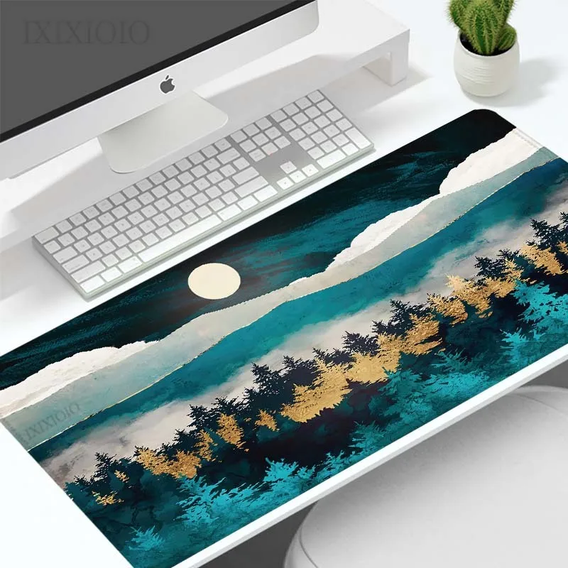 Mountain & Forest Mouse Pad Gamer XL Mousepad XXL Mouse Mat MousePads Non-Slip Office Natural Rubber Soft Mouse Mats