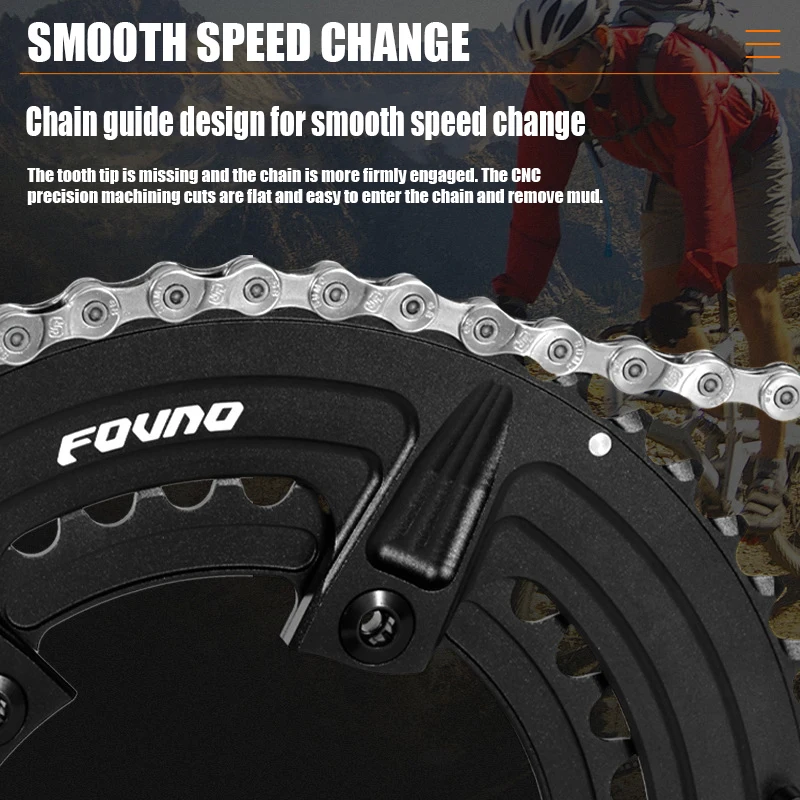 FOVNO Chainring 110BCD Road Bike Crank Chainring Wheel 2X 50-34T 52-36T 53-39T For Shimano 5800 R7000 R8000 R8100 Bicycle Crown