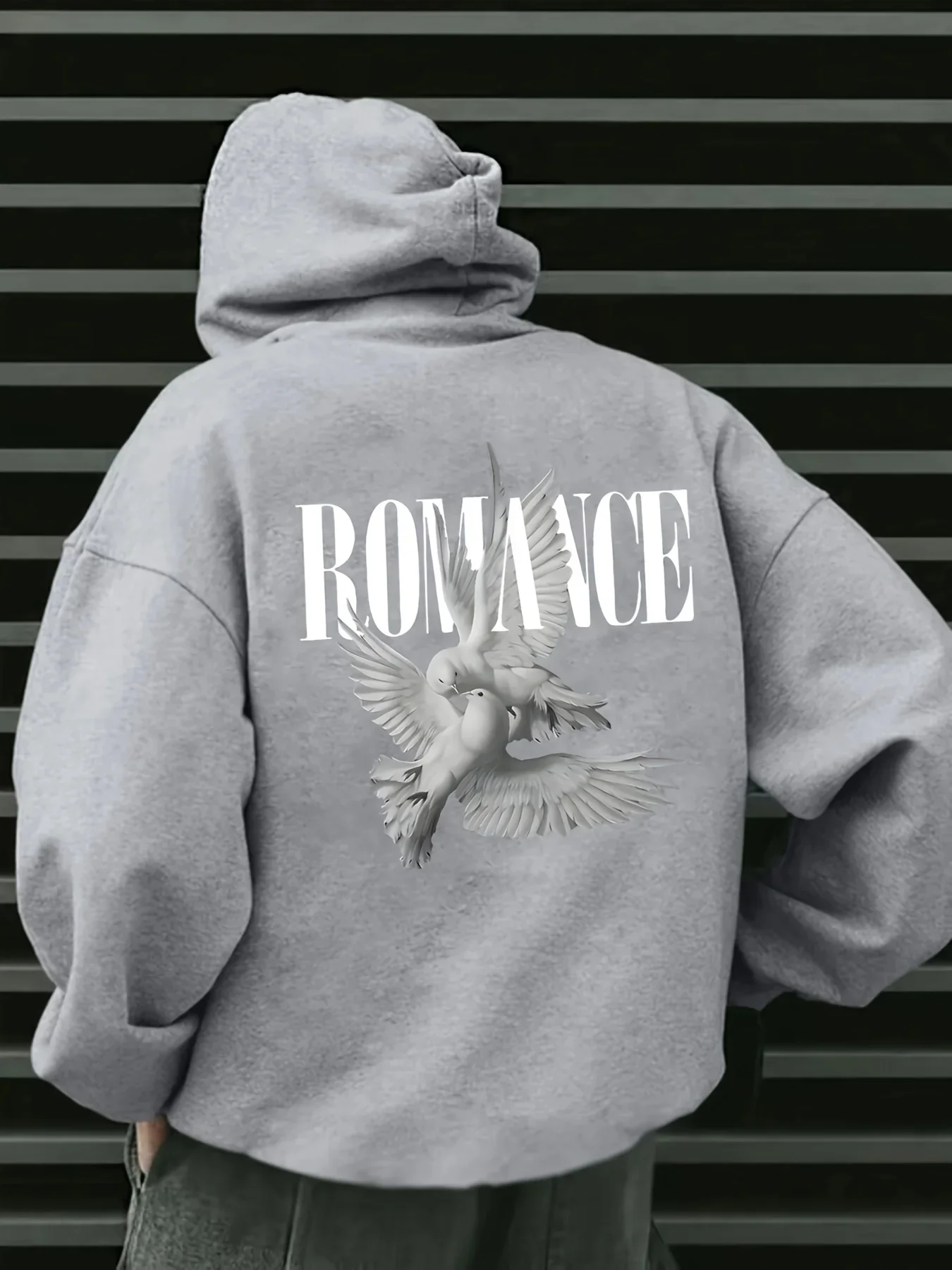 Autumn and winter hooded sweatshirt, comfortable with gomance pigeon print, street casual, unisex clothing