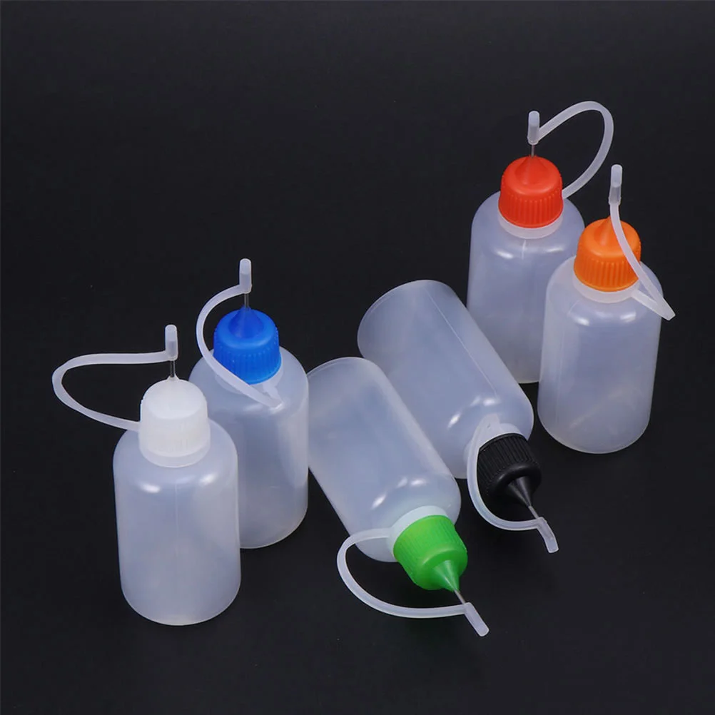 25 Pcs Needle Bottle Oiler Squeeze Bottles Tip Glue Lightweight Extrusion Type Needle-tip Mouth Household Applicator Pet