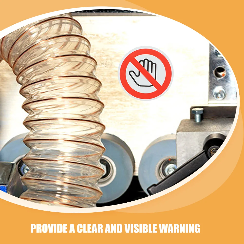 6pcs Do Not Touch Warning Stickers Safety Labels For Machines Adhesive Caution Signs Hazardous Areas Self Adhesive Sticker For