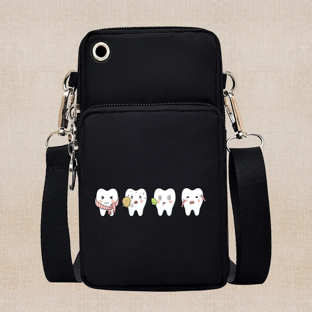 Bolsa universal para celular hua, hte lg, moda casual e esportiva, carteira, case, protetor de ombro, bolso com teeth dentes