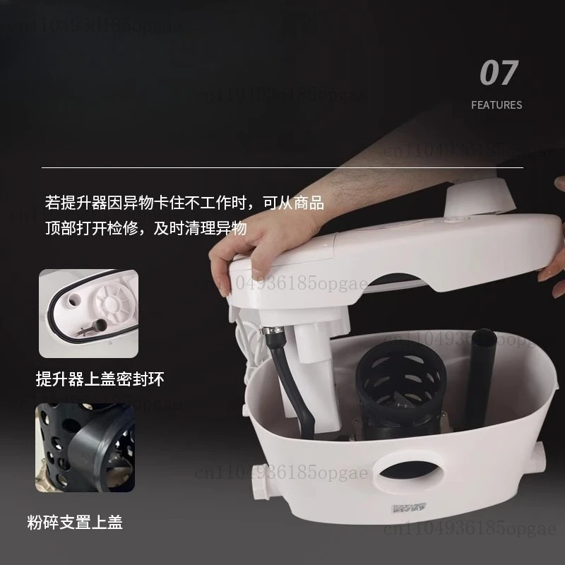Sewage Lifting Pump Household Kitchen Basement Villa Automatic Sewage Discharge Electric Crushing Toilet Lifting Equipment