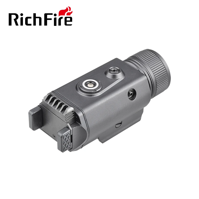 RichFire Magnetic LED Flashlight 2400LM White Light and Laser Combo Police Tactical Accessories 20mm Mount Standard for Hunting