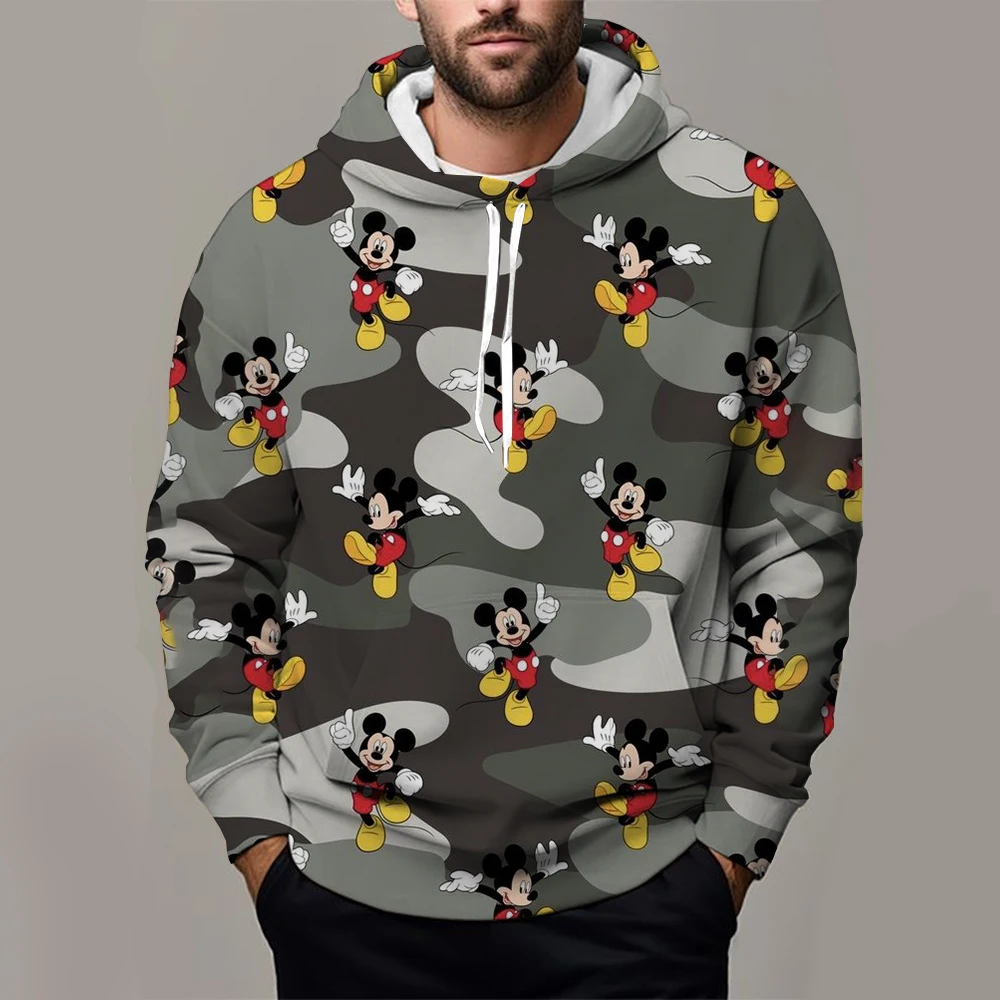 2024 Disney Mickey Mouse 3D Print Hoodie Mens Womens Casual Sports Pullover Hoodie Cartoon  Kid Girl Boy Hoodie Fashion Street