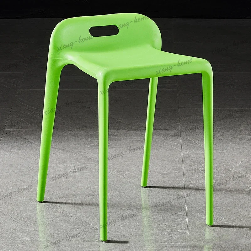 Factory Direct Minimalist Plastic Dining Stools Thickened Home Living Room Dining High Stools Simple Modern Stools Square Restau