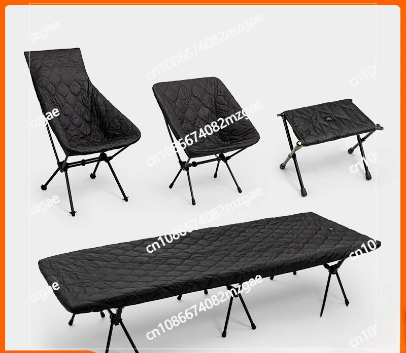 Outdoor camping warm chair cover winter low high back moon chair tactical camp bed warm bed cover accessories