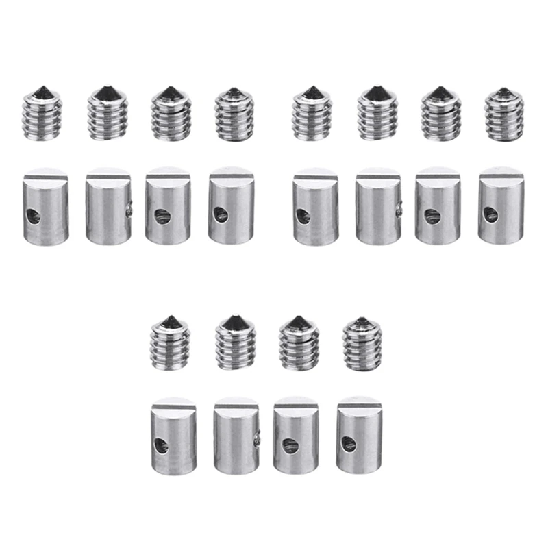 

24Pcs Metal Solderless Cable Nipples 5Mm Throttle With Screw For Motorcycle Scooter Quad Mower Car Styling Tool