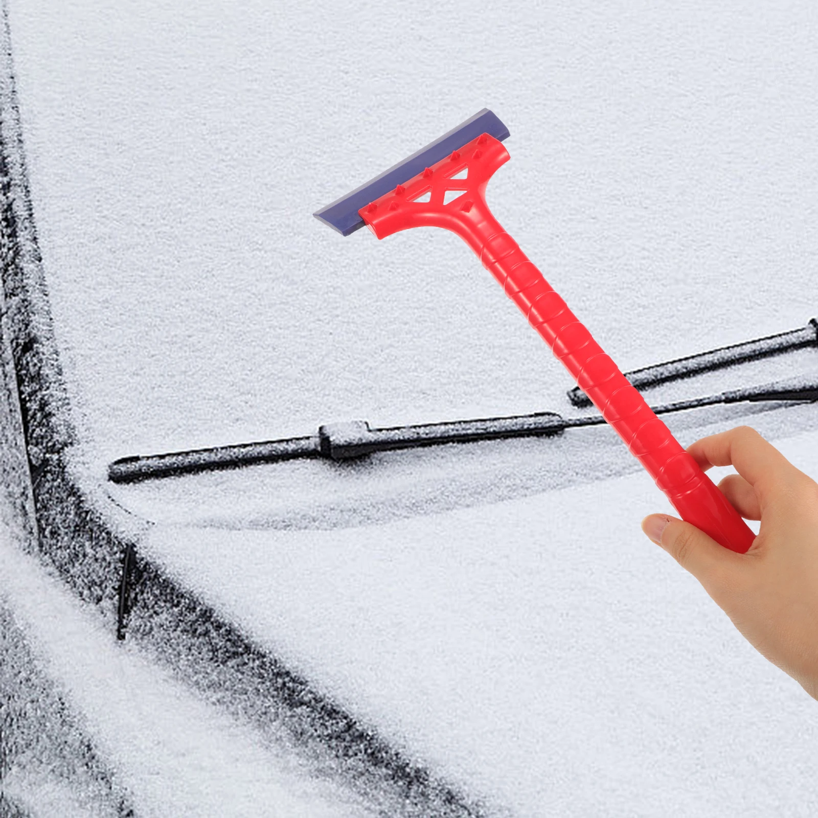 

2Pcs Car Snow Shovel Ice Scraper Winter Emergency Resin Mini Scoop Shovel for Driveway Vehicle Frost Removal Tool