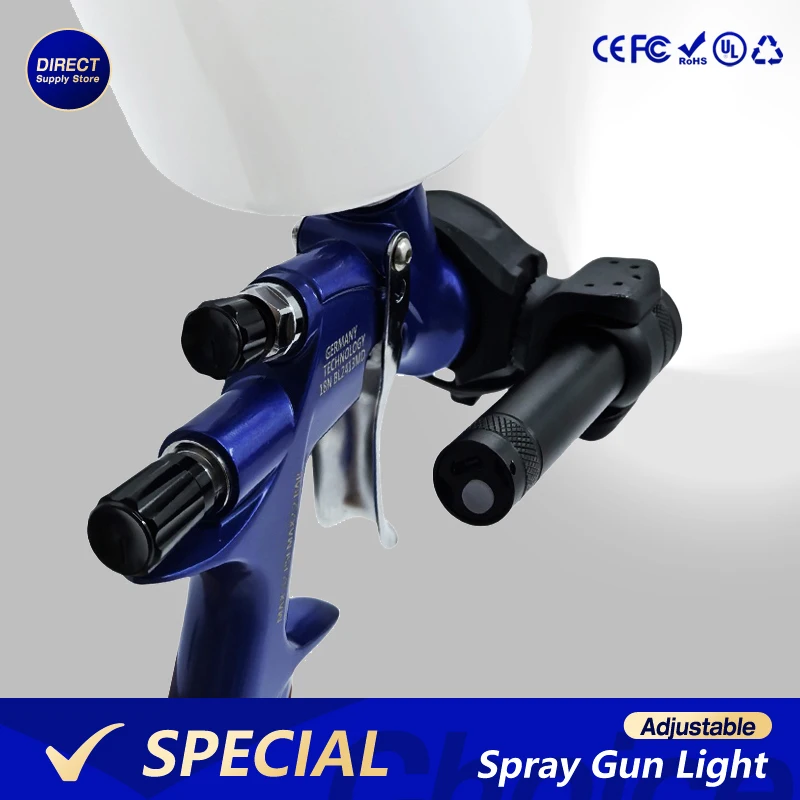 Upgrade Spray Gun Light Airbrush Light Fill Light Adjustable Universal Painting Light Power Tool Accessories for Painting Works