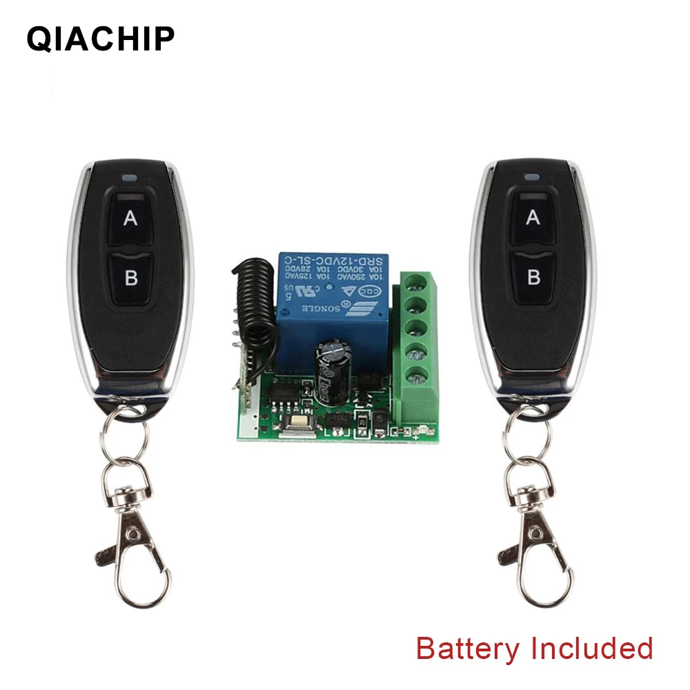 

433Mhz rf DC 12V 1CH Remote Control Relay Switch Receiver Module + Universal Smart RF Transmitter Lock Controller Gate Door