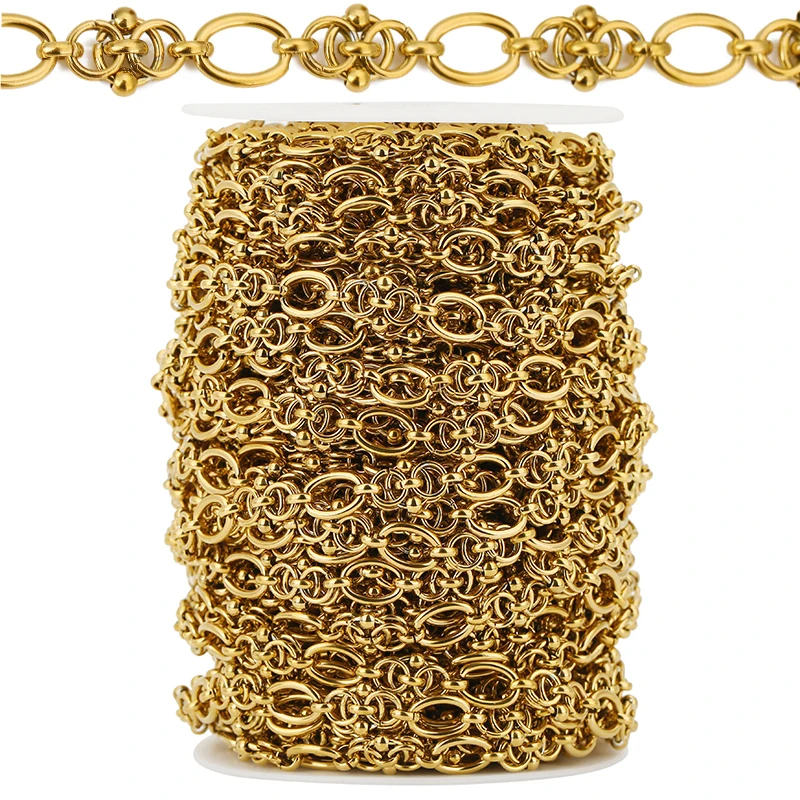 1meter PVD Gold Plated Stainless Steel Thick Large Heavy Chains for Jewelry Making Necklace Bracelet DIY Jewelry Chain Finding