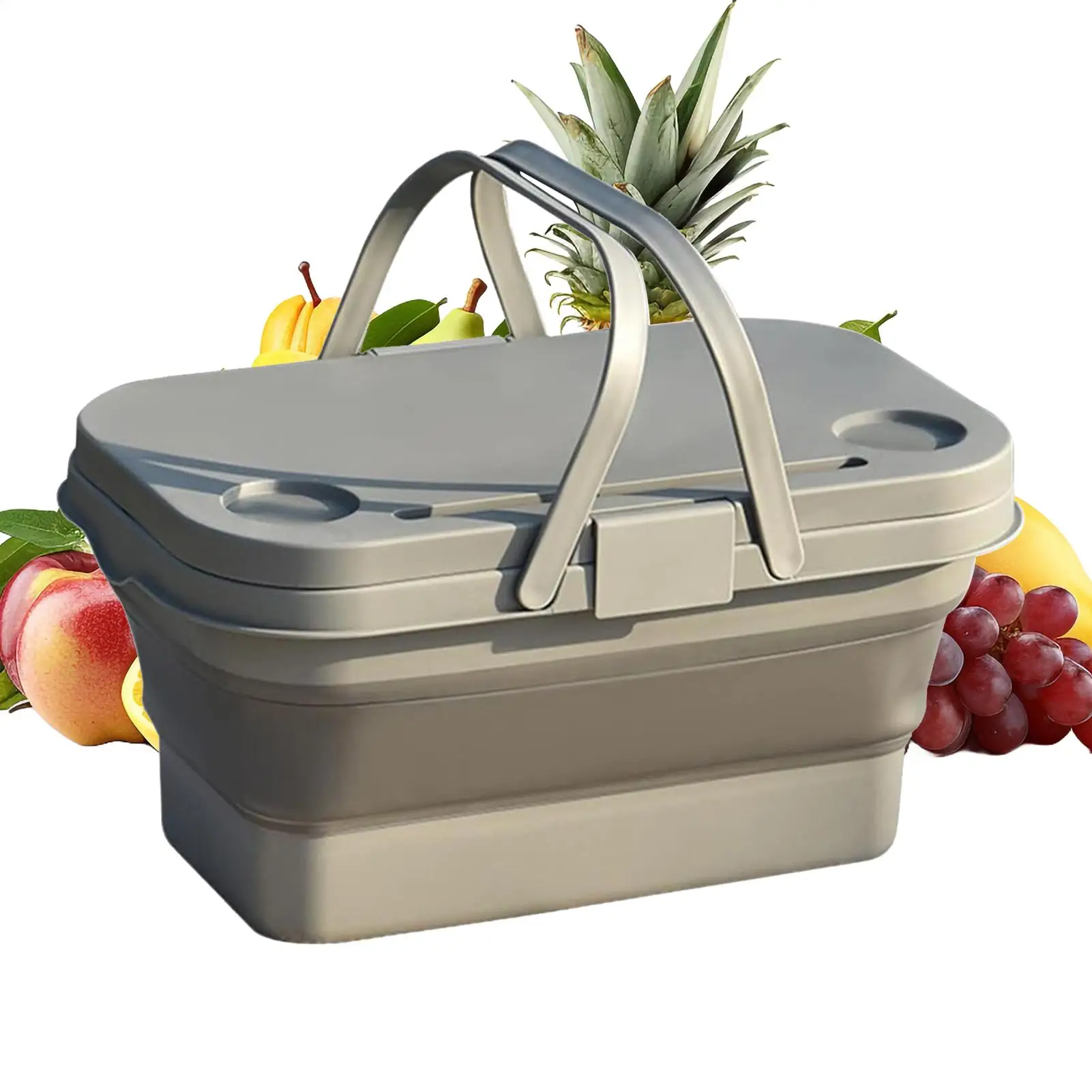 

Садовые корзины для сбора овощей, складная большая корзина для продуктов с ручкой, хранение для кемпинга, сбор на открытом воздухе