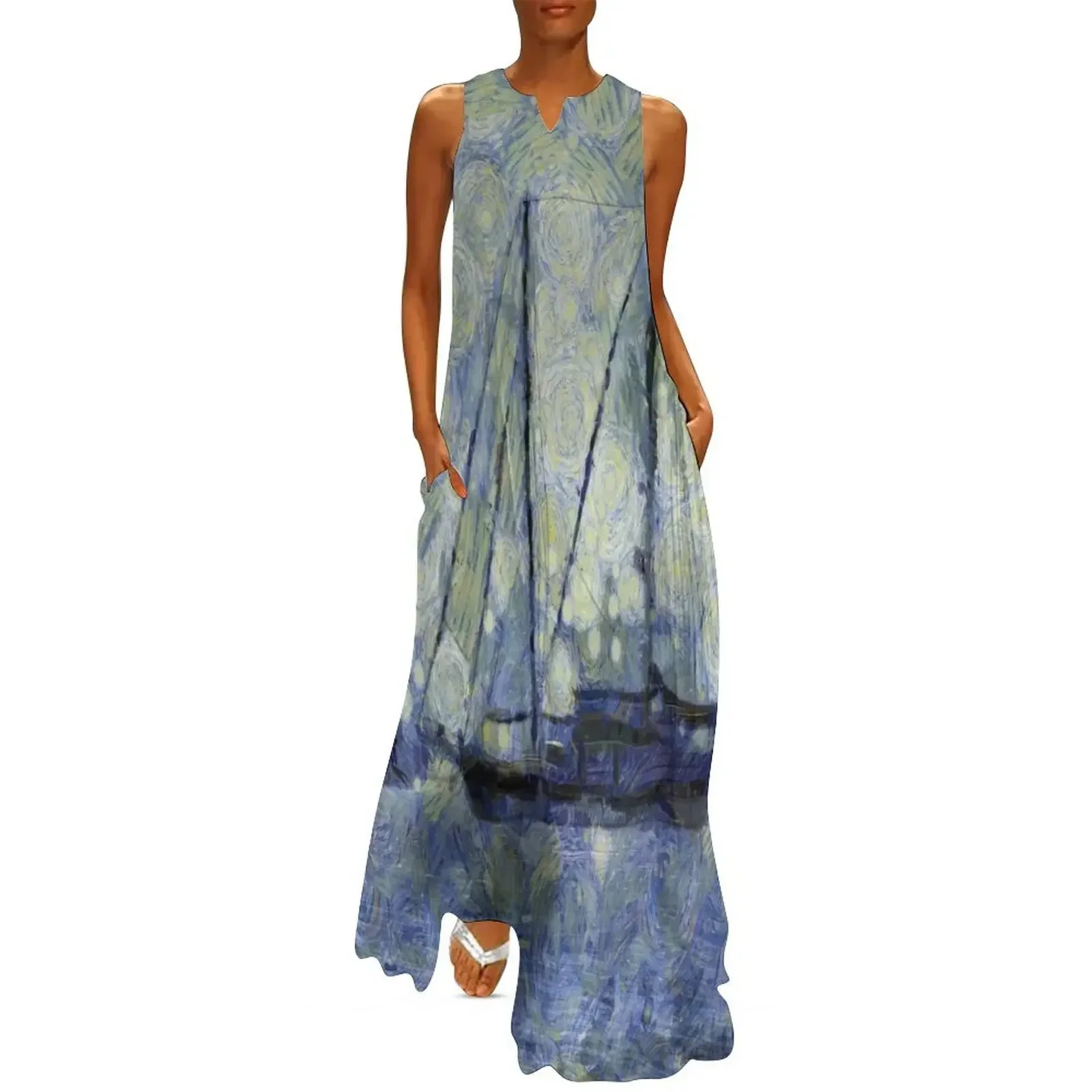 

The Ship Van Gogh Long Dress dresses for womens 2025 elegant guest wedding dress summer dresses women 2025 Dress