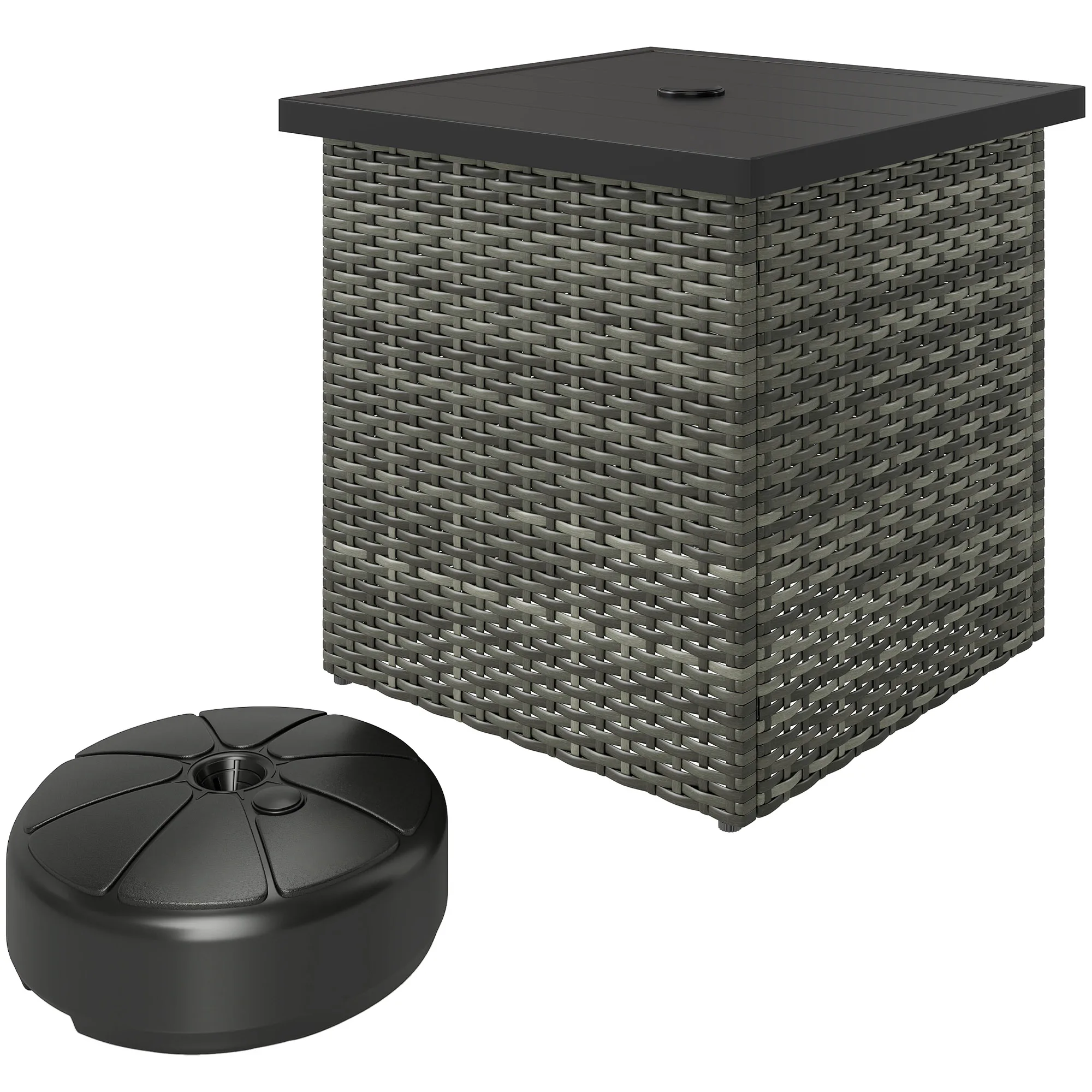 Wicker Side Table, Square PE R - Outdoor Furniture On Sale review and price