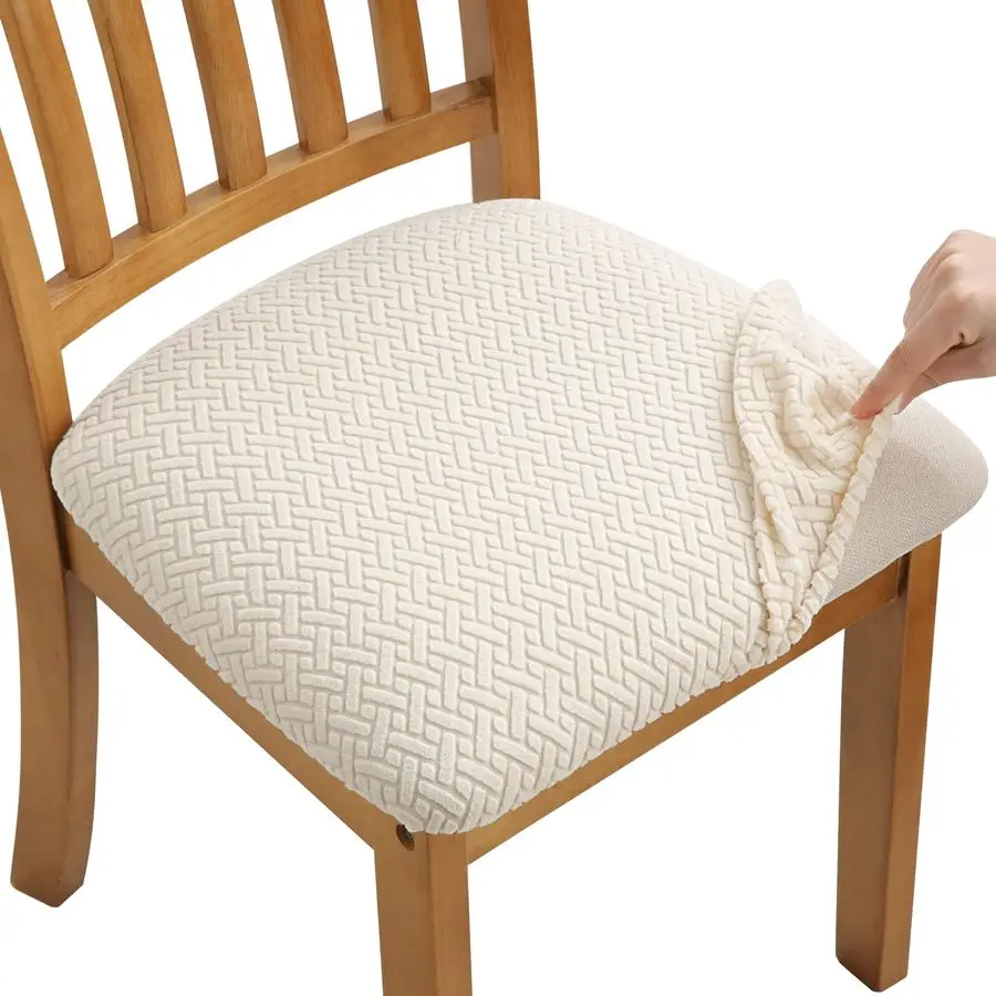 

Stretch Seat Cushion Covers 6 PCS, Washable Chair Seat Slipcover Chair Cover Dining Room for Hotel, Ceremony, Banquet Wedding P