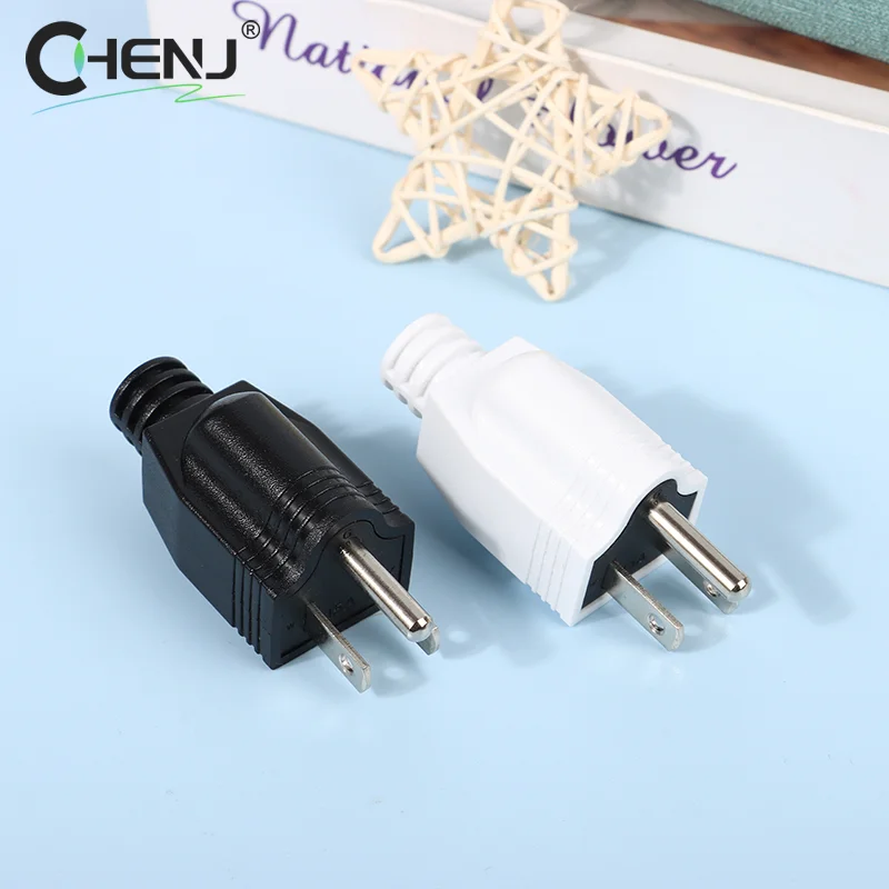 Detachable Plug American 3 Pin 15A AC Electrical Power Male Plug Adapter Wire Rewireable Extension Cord Connector