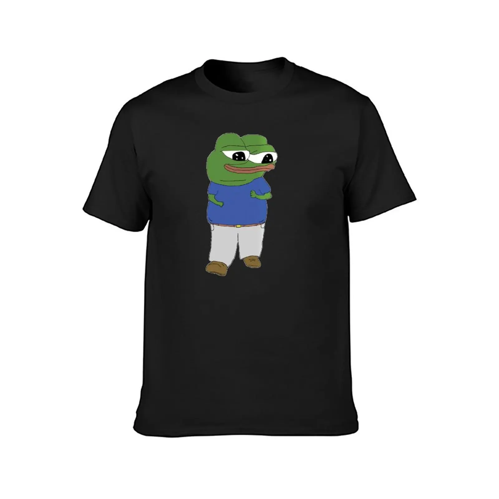 Happy Walking Pepe the frog helper Apu - Meme T-Shirt tees sports fans funnys mens graphic t-shirts hip hop