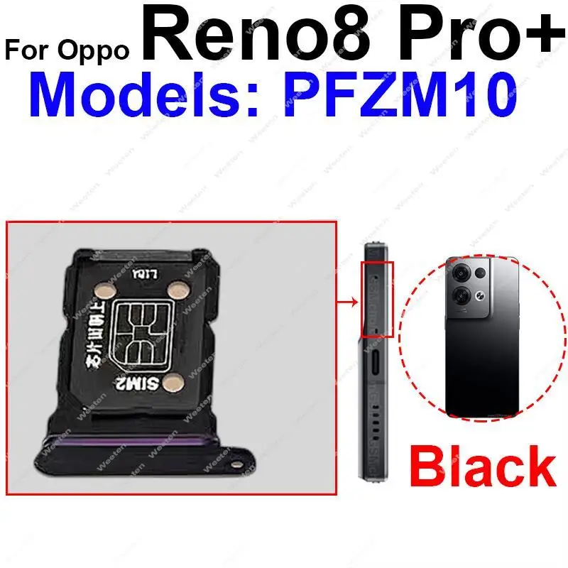 SIM Card Tray For OPPO Reno 8 8 Z Lite Pro Plus 5G SIM Card Tray Slot   Card Reader Holder Socket Repalcaement Parts