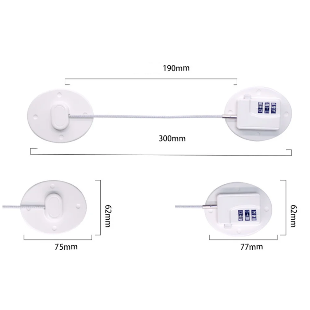 Child Safety Lock Door Locks Baby Proofing Kit Drawer Fridge for Kids Cabinet Stainless Steel Babies