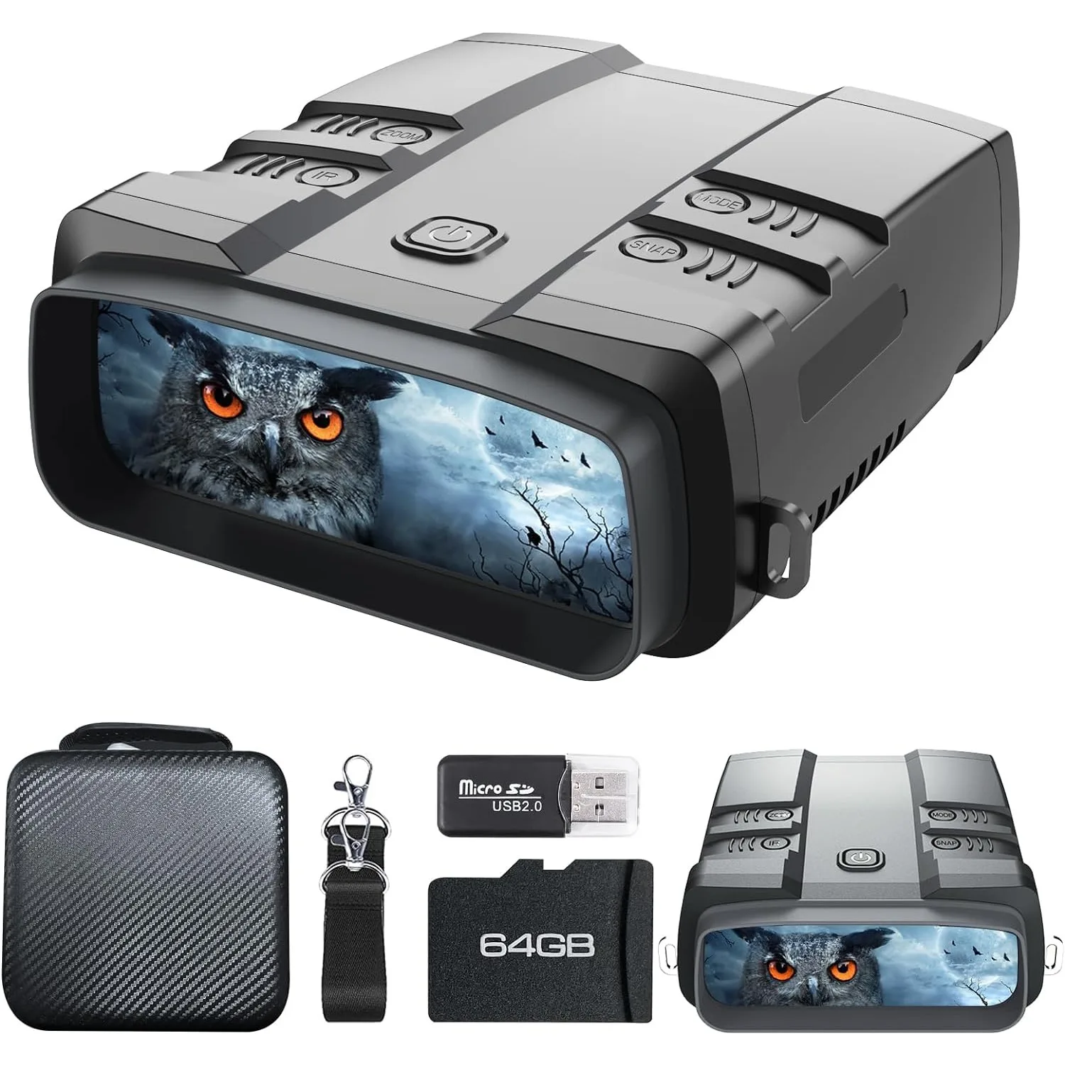 Night Vision Goggles, True 4K Night Vision Binoculars, Built-in Powerful Focusable IR, 6000mAh Rechargeable Battery