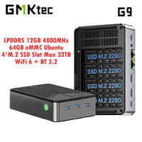 GMKtec G9 Nucbox Mini PC Intel N150 MINI NAS Windows 11 Pro LPDDR5 M.2 2280 SSD WiFi6 BT 5.2 Triple Screen Pocket Gamer Computer