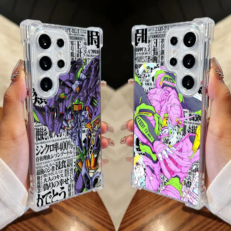 N-Neon Anime G-Genesis Clear Phone Case For Samsung Galaxy S26 S25 S24 Ultra S23 S22 Plus S21 S20 S26 FE 5G E-Evangelions Cover