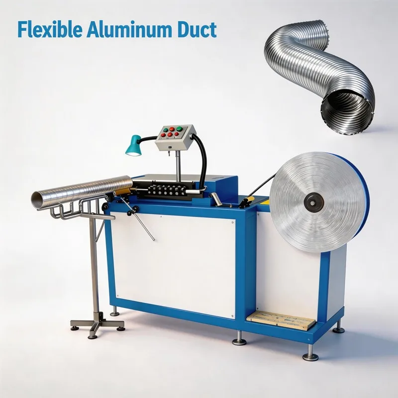 Spiral flexible aluminum tube manufacturing machine