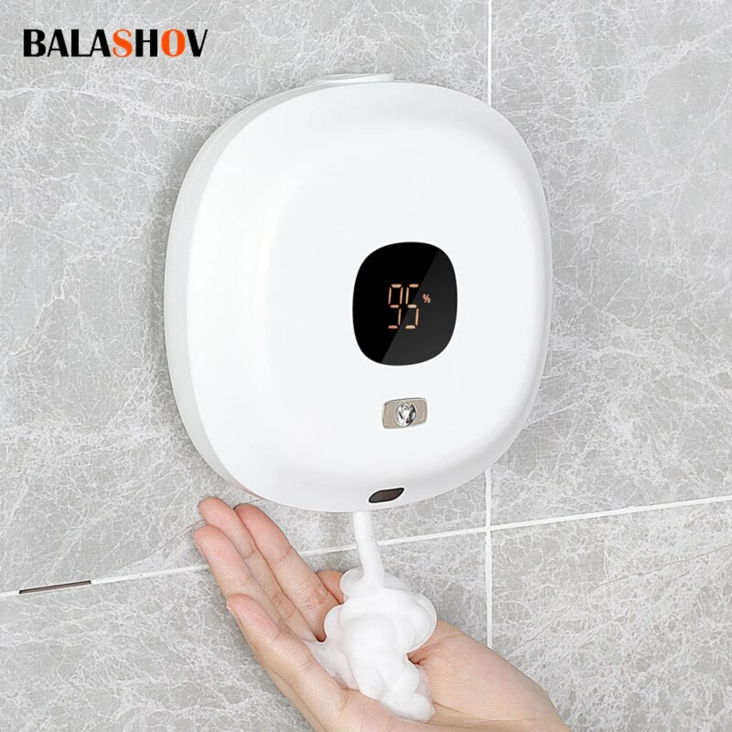 Efficient and Hygienic Hands-free Wall Mounted Automatic Foam Soap Dispenser with USB Charging for Convenient and Easy Bathroom 