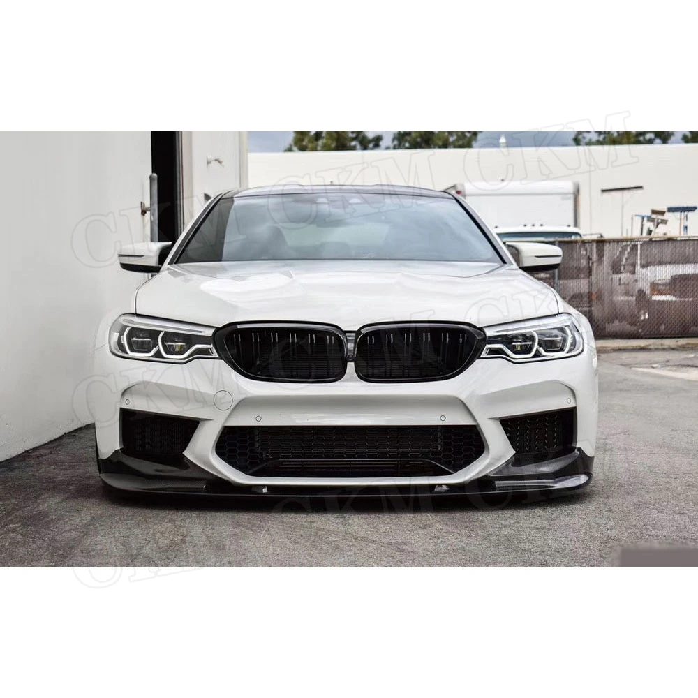 ألياف الكربون الجبهة حافة مصد السيارة المفسد لسيارات BMW G30 تغيير إلى F90 M5 الوفير 2018 2019 FRP الذقن مجرفة مجموعات هيكل السيارة