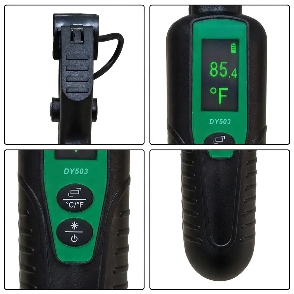 Refrigerant Pipe Tester Digital Pipe Thermometer Accuracy Plus Minus 0.3C Range Minus 50 To 150C Flexible Clamp Structure
